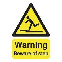 safety sign warning beware of step a5 pvc ha21451r