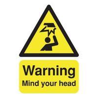 Safety Sign Warning Mind Your Head A5 PVC HA25551R