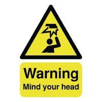 Safety Sign Warning Mind Your Head A5 Self-Adhesive HA25551S