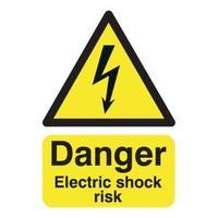 Safety Sign Danger Electric Shock Risk A5 PVC HA10751R
