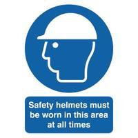 Safety Sign Safety Helmets Must be Worn A4 PVC MA04650R