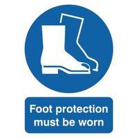 Safety Sign Foot Protection Must be Worn A4 PVC MA01450R