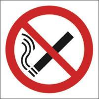 Safety Sign No Smoking Symbol 100x100mm Self-Adhesive Pack of 5 KP01NS