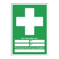 Safety Sign First Aid 600x450mm PVC E91AR