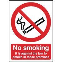 safety sign 210x148mm no smoking pvc sr72079