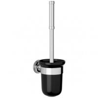 Samuel Heath Style Moderne Toilet Brush Black Ceramic, Chrome Plated, Toilet Brush