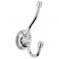 Samuel Heath Style Moderne Double Robe Hook, Chrome Plated, Double Robe Hook