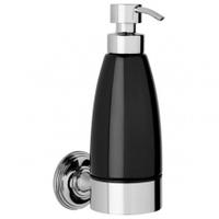 Samuel Heath Style Moderne Liquid Soap Dispenser Black Ceramic, Chrome Plated, Liquid Soap Dispenser