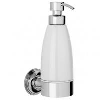 Samuel Heath Style Moderne Liquid Soap Dispenser White Ceramic, Chrome Plated, Liquid Soap Dispenser