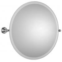 Samuel Heath Style Moderne Round Tilting Mirror, Stainless Steel Finish, Large