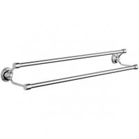 Samuel Heath Style Moderne Double Towel Rail, Chrome Plated, Small Double Towel Rail