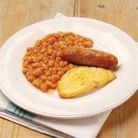 Sausage, Beans & Omelette