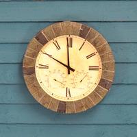 Salisbury Wall Clock & Thermometer (35cm) by Gardman