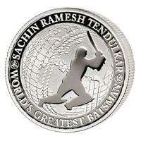 Sachin Tendulkar \'The World\'s Greatest Batsman\' Fine Silver Coin