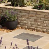 sandstone fossil buff mixed size walling pack