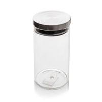 Sabichi 1.2L Silver Glass Storage Jar