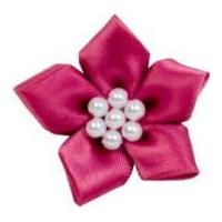 Satin Star Ribbon With Pearls Colonial Rose
