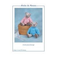 Sandra Polley Annie & George Teddy Bear Toys Knitting Pattern KP01 4 Ply