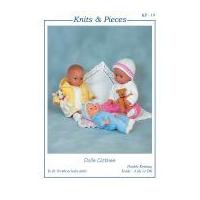Sandra Polley Baby Dolls Clothes Knitting Pattern KP19 4 Ply, DK