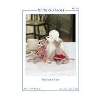 Sandra Polley Fred & Alice Toys & Tea Cosies Knitting Pattern KP04 4 Ply, Aran