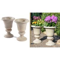 Sandstone Urn Planter (Set of 2)