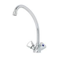 savo chrome effect twin lever tap