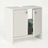 Santos Bathroom Vanity Cabinet In White With 2 Doors