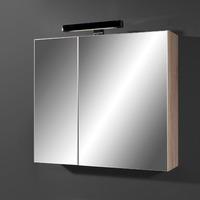 santos mirrored bathroom cabinet in canadian oak