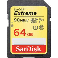 SanDisk 64GB 90MB/s Extreme UHS-I SDHC Memory Card - SDSDXVE-064G