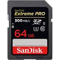 SanDisk 64GB 300MB/s Extreme PRO UHS-II SDXC Memory Card - SDSDXPK-064G