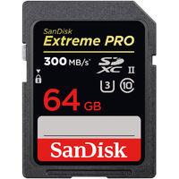 sandisk 64gb 300mbs extreme pro uhs ii sdxc memory card sdsdxpk 064g