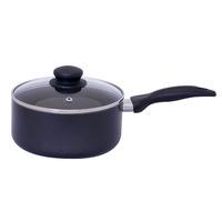 sabichi large black saucepan with glass lid