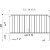 SAFETY GUARD RAIL 15 INFILL BARS 2000MM (BLACK)