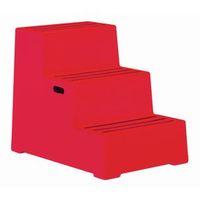 safety step plastic red three step