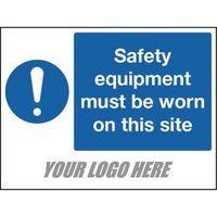 safety equipment must be worn 400x300mm