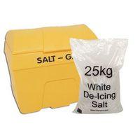 SALT AND GRIT BIN WITH 8 X 25KG SALT BAGS
