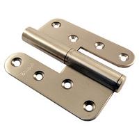Satin Stainless Steel Journal Support Hinges 102x89x3mm Left Hand