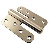 satin stainless steel journal support hinges 102x89x3mm right hand