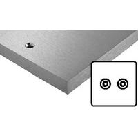 Satin Chrome Style Electrical TV/FM Diplexed Outlet Socket