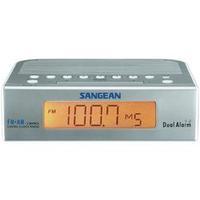 SANGEAN RCR-5 CLOCK RADIO , Radio alarm clock, FM, AM, Silver, White