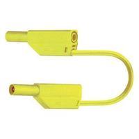 Safety test lead [ Banana jack 4 mm - Banana jack 4 mm] 0.25 m Yellow-green MultiContact SLK425-E