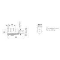 Safety jack socket Socket, vertical vertical Pin diameter: 4 mm Red MultiContact SLB 4-F6.3 1 pc(s)