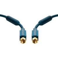 SAT Cable [1x F plug - 1x F plug] 2 m 95 dB gold plated connectors, incl. ferrite core Blue clicktronic