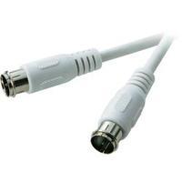 SAT Cable [1x F quick connector - 1x F quick connector] 3 m 75 dB White SpeaKa Professional