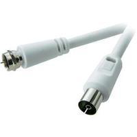 SAT, Antennas Cable [1x F plug - 1x Belling-Lee/IEC socket 75?] 3 m 90 dB White SpeaKa Professional