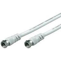 sat cable 1x f plug 1x f plug 050 m 85 db white goobay