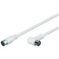 SAT Cable [1x F quick connector - 1x F quick connector] 2.50 m 85 dB White Goobay