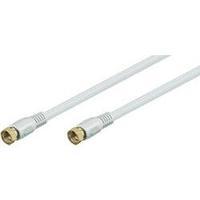 SAT Cable [1x F plug - 1x F plug] 5 m 85 dB gold plated connectors White Goobay