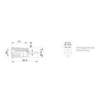 Safety jack socket Socket, vertical vertical Pin diameter: 4 mm Red MultiContact SLB 4-F/A 1 pc(s)