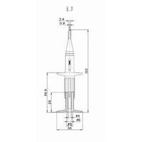 Safety terminal 4 mm jack connector CAT III 1000 V Blue MultiContact